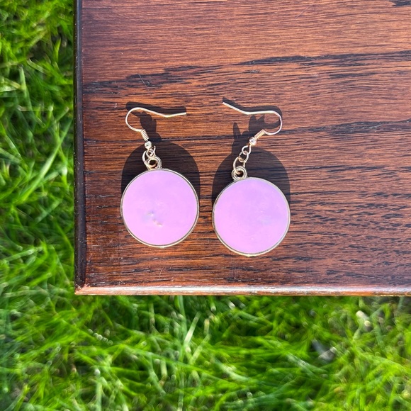Handmade Honeysuckle Violet Earrings - Picture 10 of 16